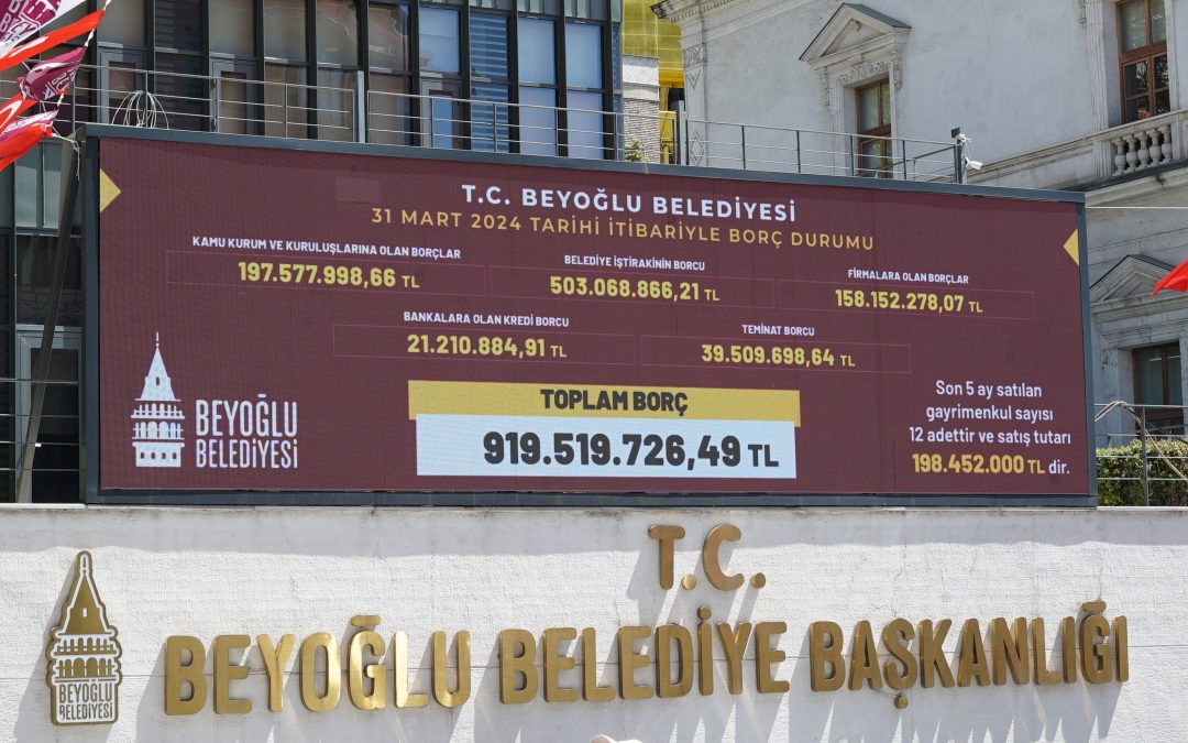 Beyoğlu Belediyesi’nin 919 Milyon TL Borcu Ortaya Çıktı